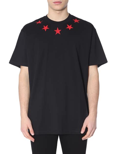 t shirt givenchy uomo nera con stelle|T Shirts .